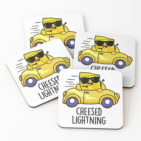 Item preview, Cheesed Lightning Funny Cheese Pun designed and sold by punnybone.