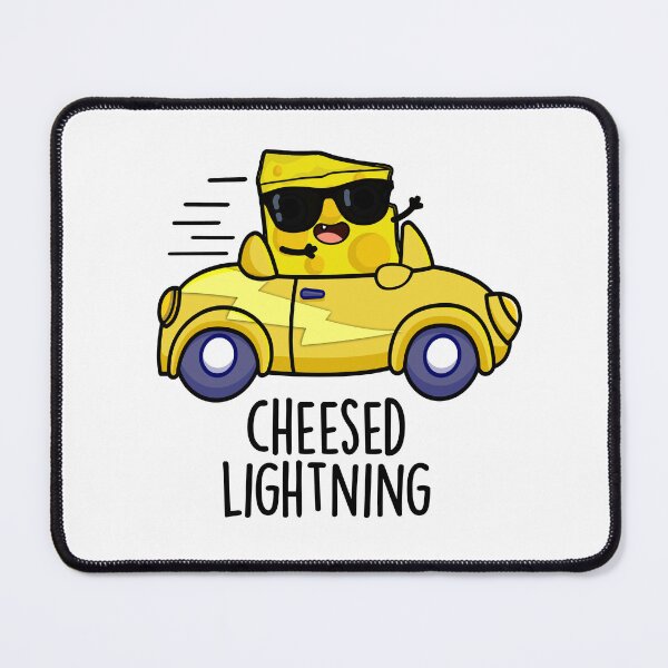 Item preview, Cheesed Lightning Funny Cheese Pun designed and sold by punnybone.
