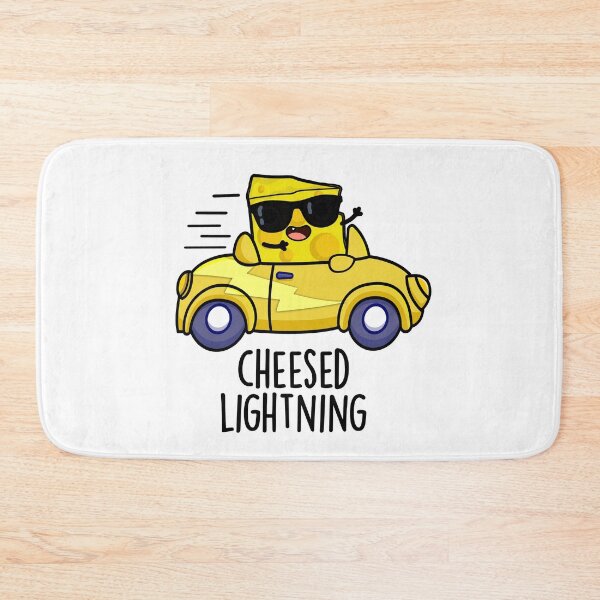 Item preview, Cheesed Lightning Funny Cheese Pun designed and sold by punnybone.