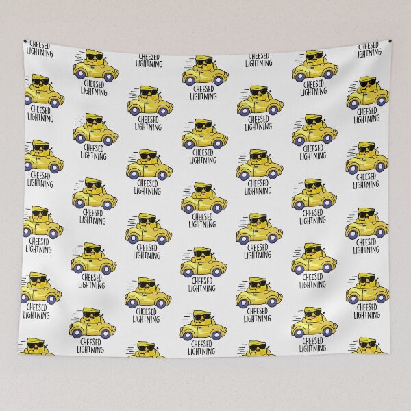 Item preview, Cheesed Lightning Funny Cheese Pun designed and sold by punnybone.