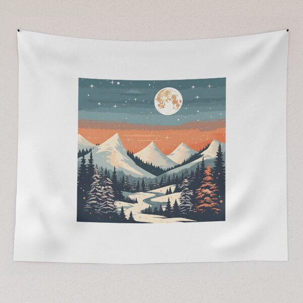 Item preview, Winter Wonderland: Snowy Peaks and Tranquil Surroundings designed and sold by Shirtastically.