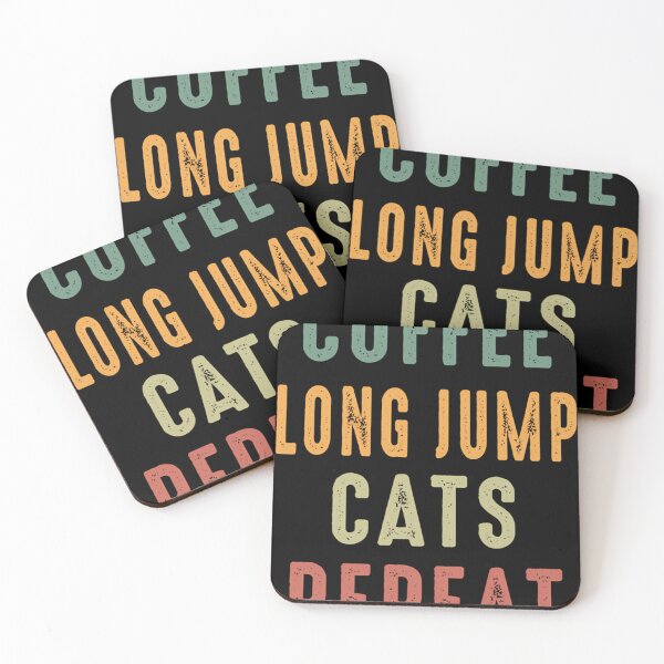 Item preview, Coffee Long Jump Cats Repeat Funny Long Jump Long Jumping Long Jumper Gift designed and sold by KasperiKalkkin.