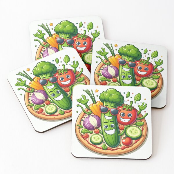 Item preview, character pizza with vegetable designed and sold by nada-art.