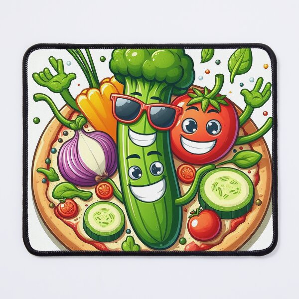 Item preview, character pizza with vegetable designed and sold by nada-art.