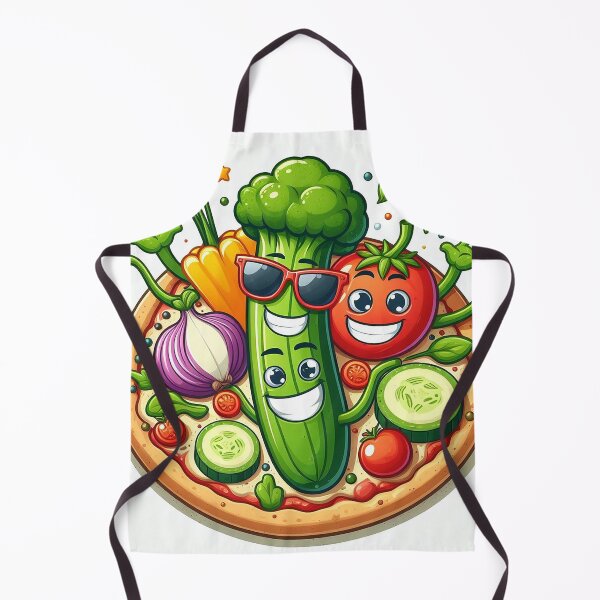 Item preview, character pizza with vegetable designed and sold by nada-art.