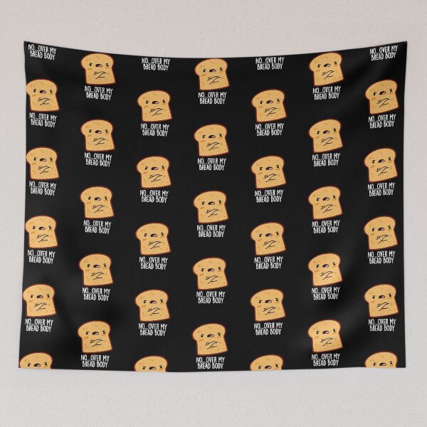 Item preview, Over My Bread Body Funny Food Pun (Dark BG) designed and sold by punnybone.