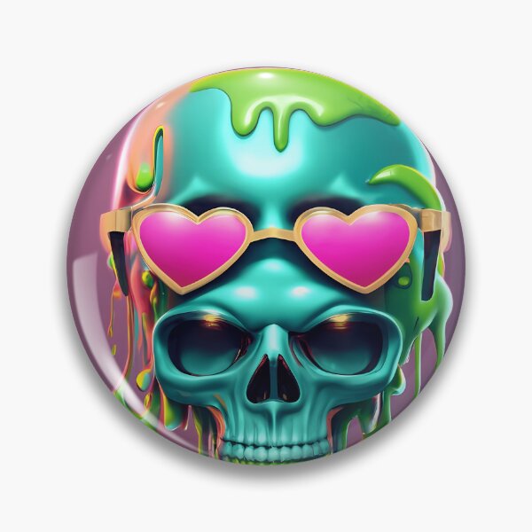 Item preview, Slime Time 3D Glasses skull valentine's Day Futuristic Warrior Artwork 4 designed and sold by MirnaMoreau.