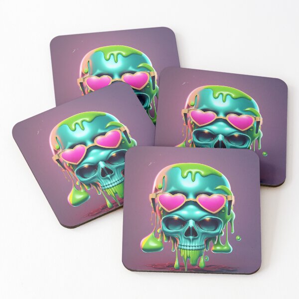 Item preview, Slime Time 3D Glasses skull valentine's Day Futuristic Warrior Artwork 4 designed and sold by MirnaMoreau.