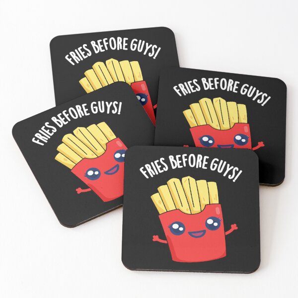 Item preview, Fries Before Guys Funny Fries Pun (Dark BG) designed and sold by punnybone.
