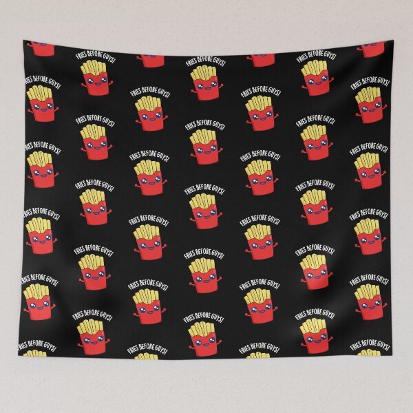 Item preview, Fries Before Guys Funny Fries Pun (Dark BG) designed and sold by punnybone.