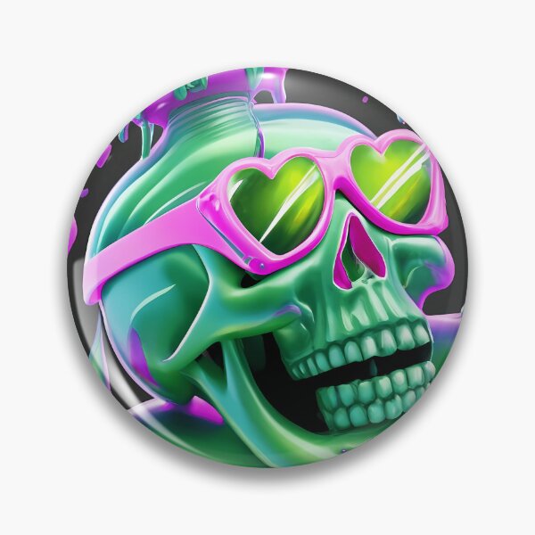 Item preview, Slime Time 3D Glasses skull valentine's Day Futuristic Warrior Artwork 5 designed and sold by MirnaMoreau.