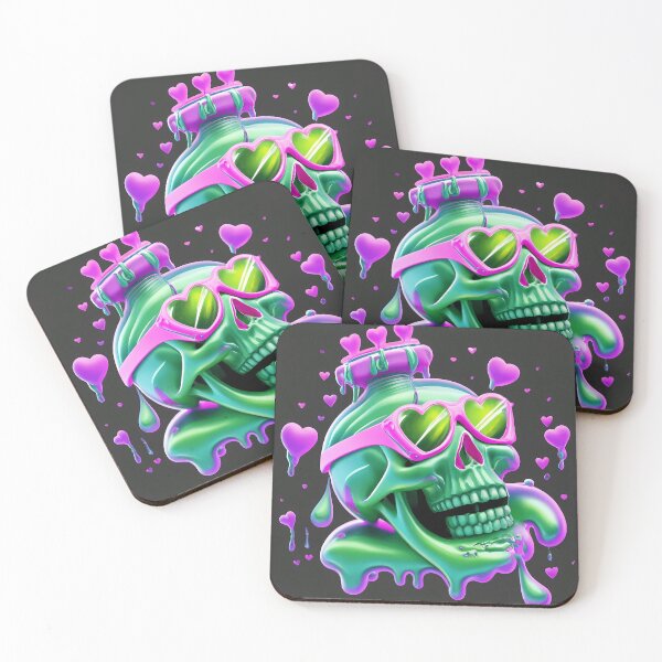 Item preview, Slime Time 3D Glasses skull valentine's Day Futuristic Warrior Artwork 5 designed and sold by MirnaMoreau.