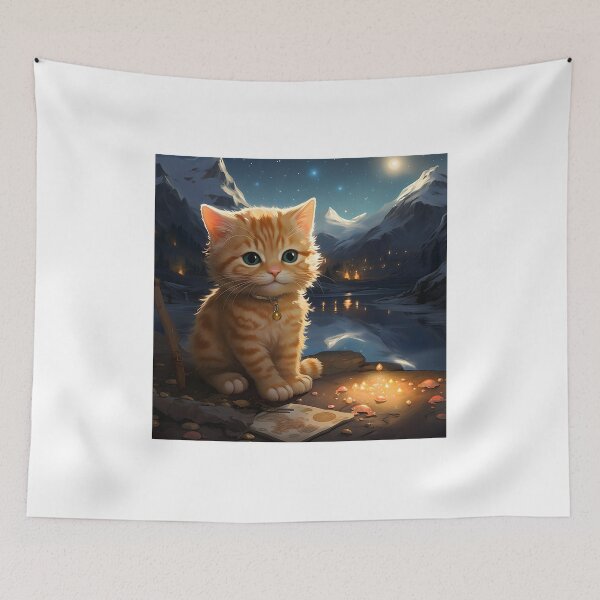 Item preview, Wise Axolotl Guides Kitten on Hike Through Winter Wonderland designed and sold by Shirtastically.