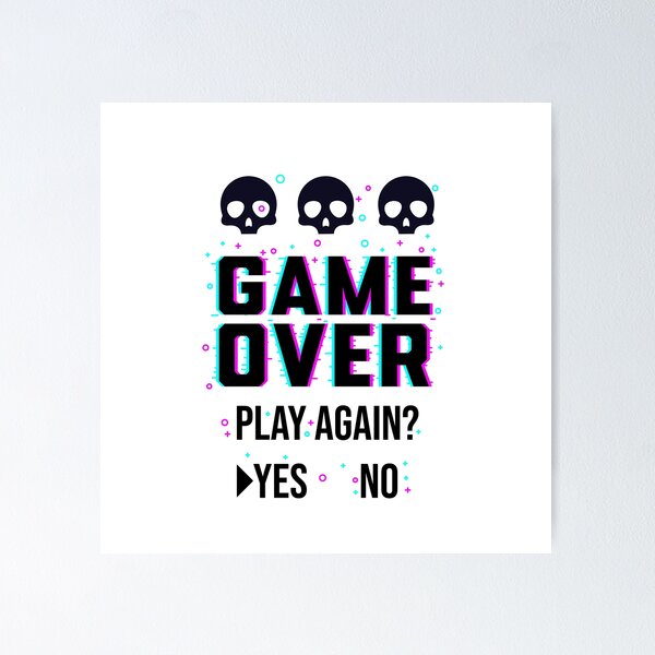 Item preview, Game over designed and sold by ShopMaxiDesigns.