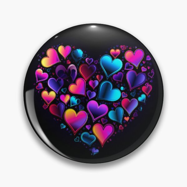 Item preview, Declaration of love love heart hearts neon colorful black designed and sold by G-M-Designs.