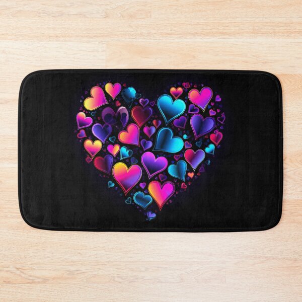 Item preview, Declaration of love love heart hearts neon colorful black designed and sold by G-M-Designs.