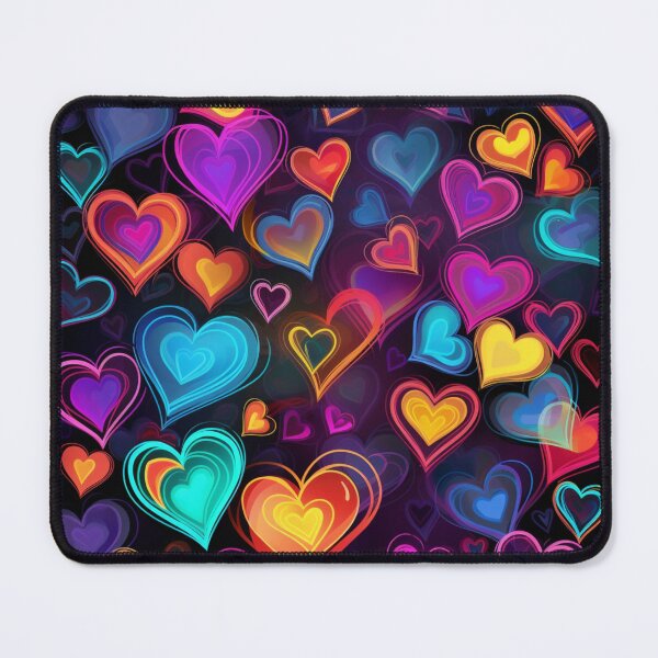 Item preview, Declaration of love love heart hearts neon colorful black designed and sold by G-M-Designs.