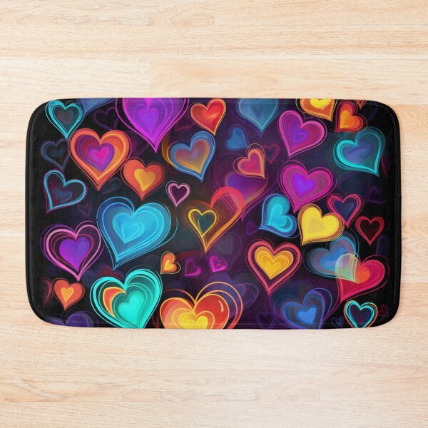 Item preview, Declaration of love love heart hearts neon colorful black designed and sold by G-M-Designs.