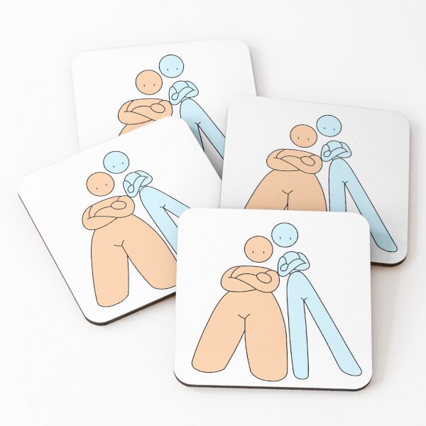 Item preview, Chubby and thin figure posing together designed and sold by selkaycik.