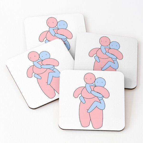 Item preview, Thin figure clinging around chubby figure like a koala designed and sold by selkaycik.