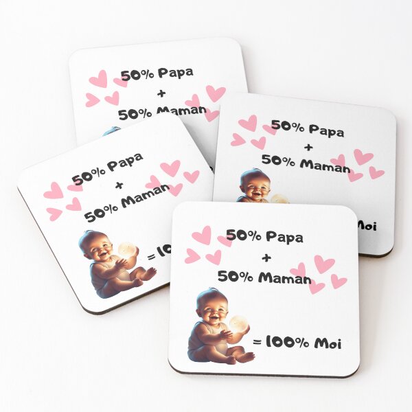 Aperçu de l'œuvre 50%papa 50% maman 100% moi créée et vendue par Krea-kassandra.