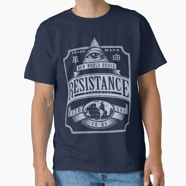 Item preview, NEW WORLD ORDER RESISTANCE (BLUE) designed and sold by kilcrazyrampage.