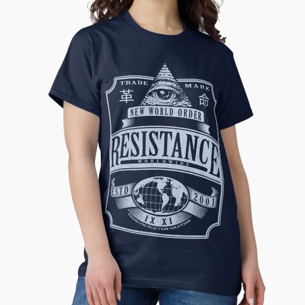 Item preview, NEW WORLD ORDER RESISTANCE (BLUE) designed and sold by kilcrazyrampage.