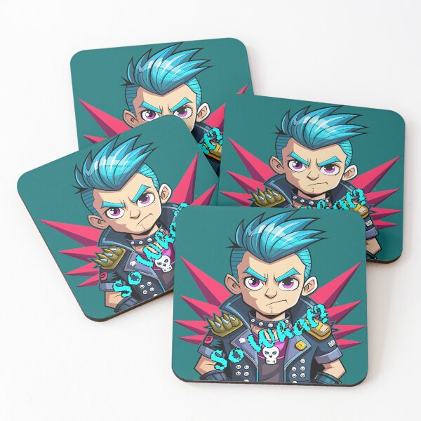 Item preview, Shades of Rebellion: The Punk with Blue Hair designed and sold by AgarutanPrint.