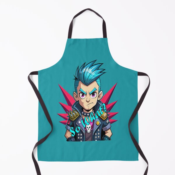 Item preview, Shades of Rebellion: The Punk with Blue Hair designed and sold by AgarutanPrint.