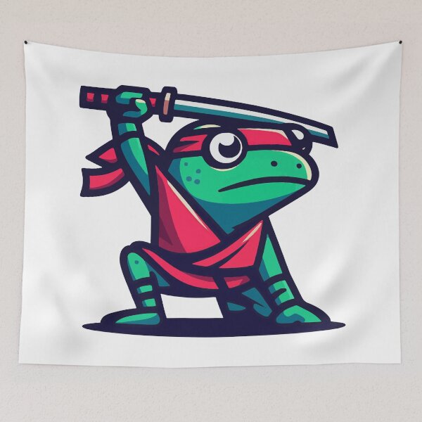 Item preview, Cool Simple Ninja Samurai Frog  designed and sold by TomFrontierArt.