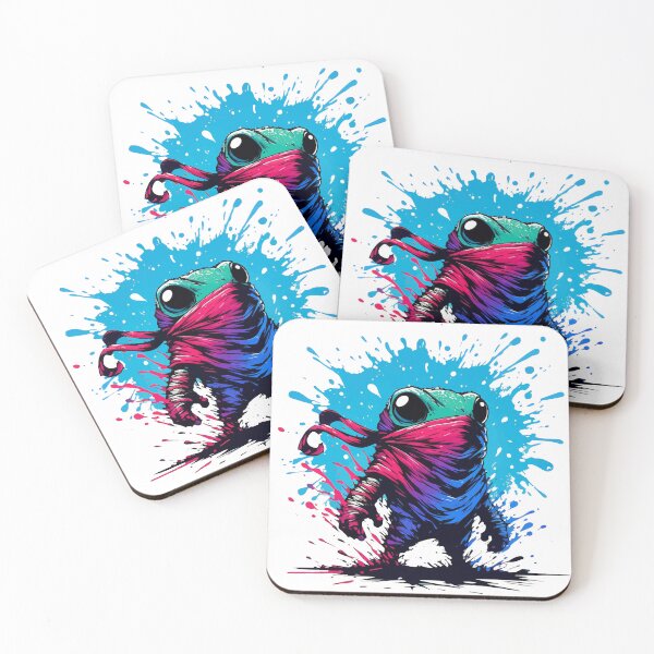 Item preview, Cool Ninja Samurai Frog Anime Ink Splash designed and sold by TomFrontierArt.