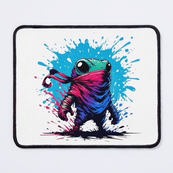 Item preview, Cool Ninja Samurai Frog Anime Ink Splash designed and sold by TomFrontierArt.