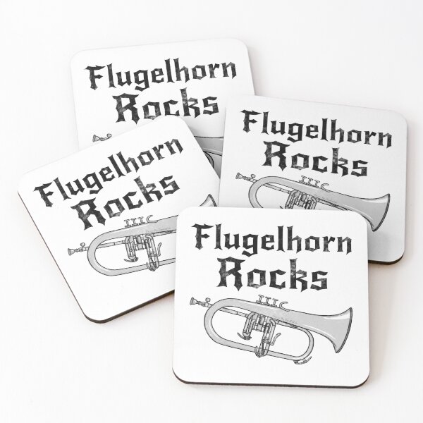 Item preview, Flugelhorn Rocks, Hornist Goth Heavy Rock Brass Musician designed and sold by doodlerob.