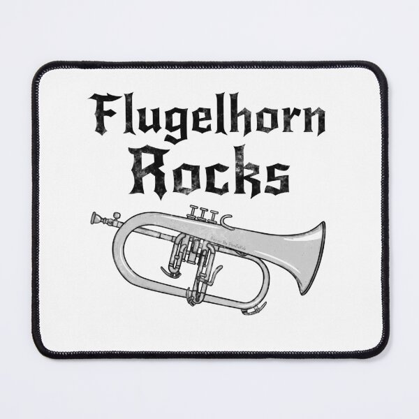 Item preview, Flugelhorn Rocks, Hornist Goth Heavy Rock Brass Musician designed and sold by doodlerob.