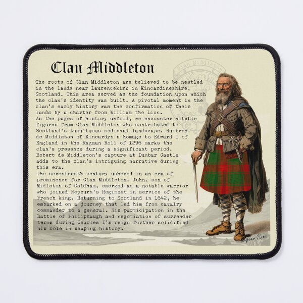 Item preview, Middleton Scottish Clan History designed and sold by BagTown Clans.