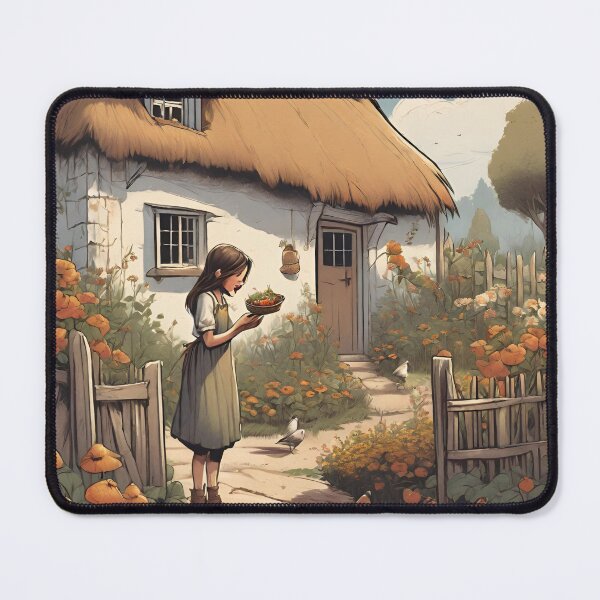 Item preview, Feeding the birds at the cottage gate designed and sold by Paul Burrows.