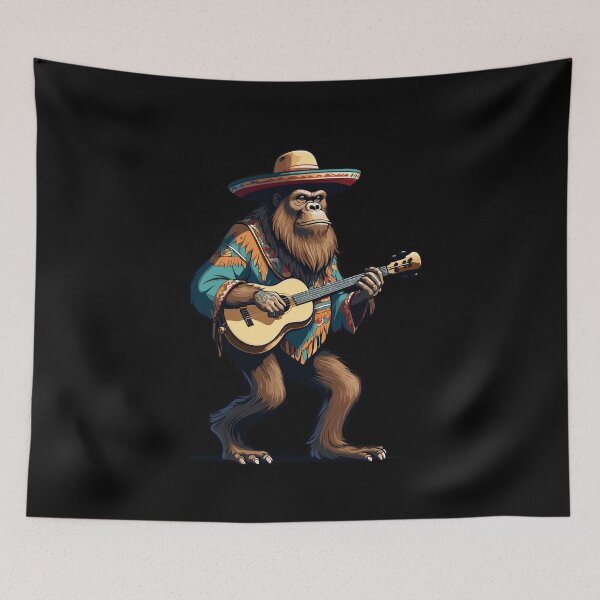 Item preview, Bigfoot Mexican Mariachi Guitarist Fiesta designed and sold by LuminOrb.