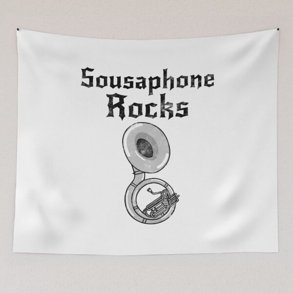 Item preview, Sousaphone Rocks, Sousaphonist Heavy Rock Brass Musician designed and sold by doodlerob.