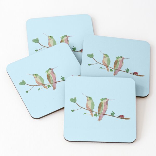 Item preview, Hummingbirds and Ladybug designed and sold by LiaIsabellaArt.