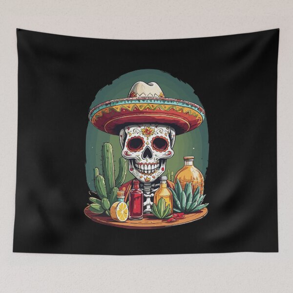Item preview, Iconic Mexico Skull Tequila Cinco De Mayo designed and sold by LuminOrb.