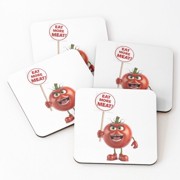 Item preview, Tomato with 'Eat More Meat' designed and sold by ArtBoom73.