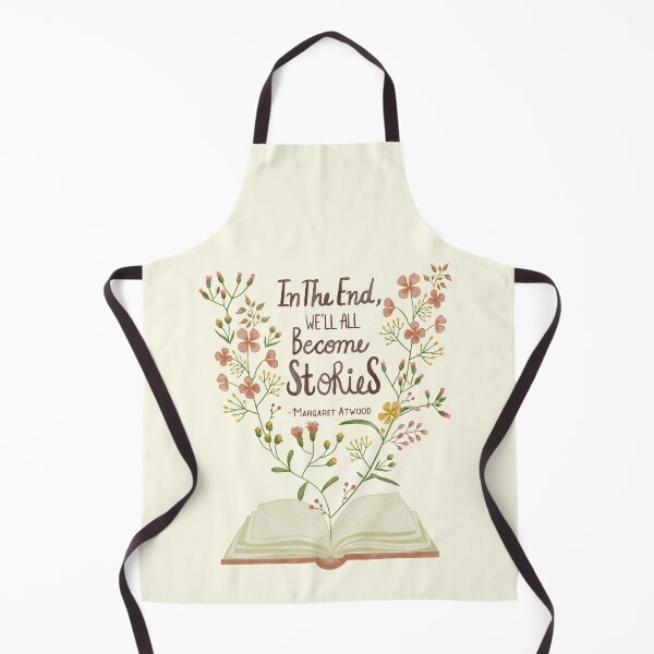 Item preview, Margaret Atwood Quote "In the end, we'll all become stories" watercolor design designed and sold by PurpleWingsArt.