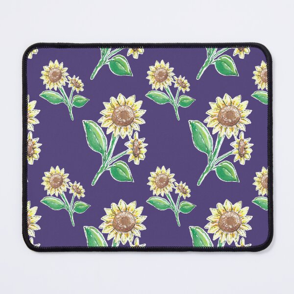 Item preview, Sunny Sunflowers Dark Purple Pattern designed and sold by HanliesArt.