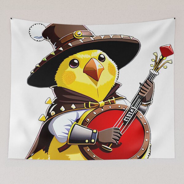 Item preview, Lute-Wielding D20 DND Bard Class Furry Canary Bird designed and sold by thejoyker1986.