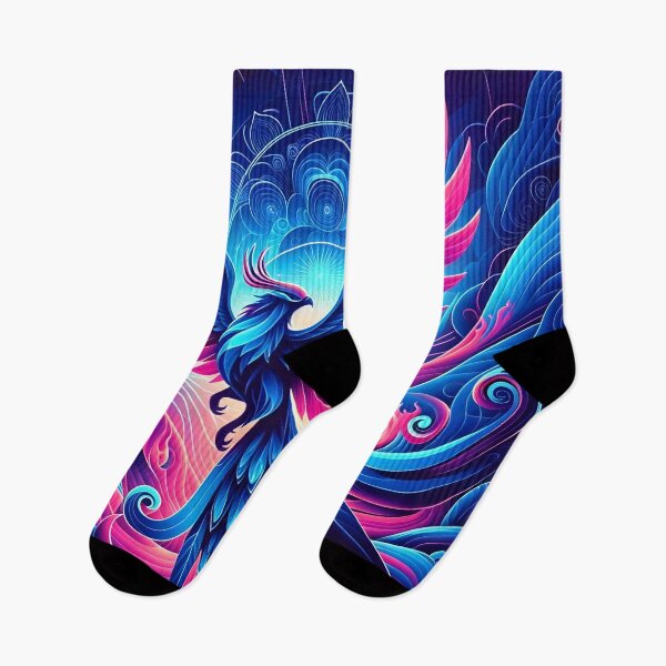 Item preview, Mythical Phoenix in Cosmic Dance - Vibrant Fantasy Art designed and sold by PillowTalkyZone.