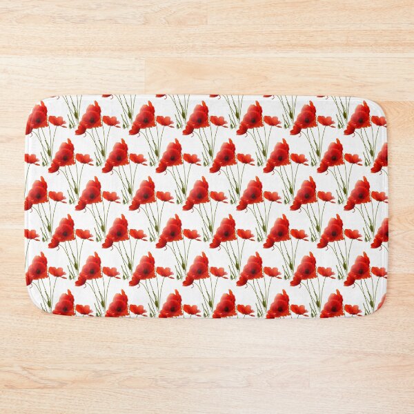 Item preview, Delicate Red Poppies Repeat Pattern designed and sold by taiche.