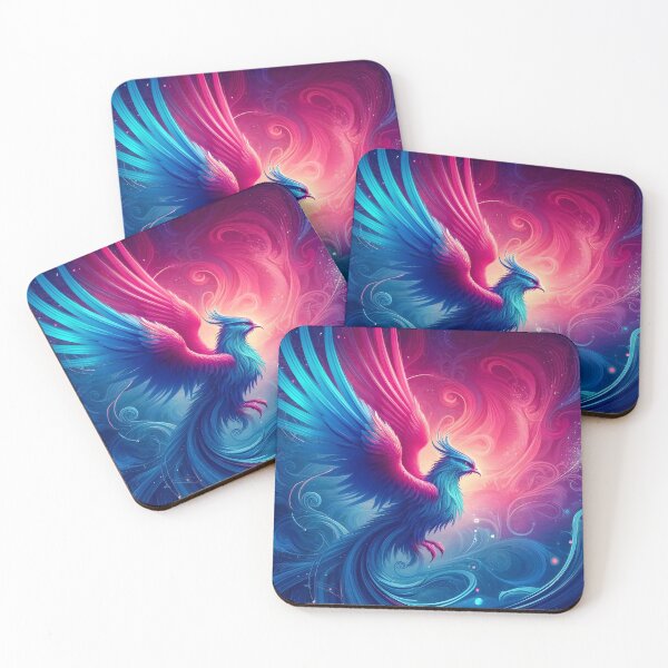 Item preview, Mythical Phoenix in Cosmic Dance - Vibrant Fantasy Art designed and sold by PillowTalkyZone.