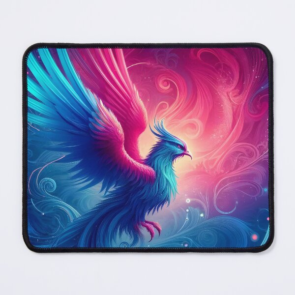 Item preview, Mythical Phoenix in Cosmic Dance - Vibrant Fantasy Art designed and sold by PillowTalkyZone.
