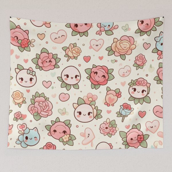 Item preview, Kawaii roses pattern designed and sold by Thedigital91.