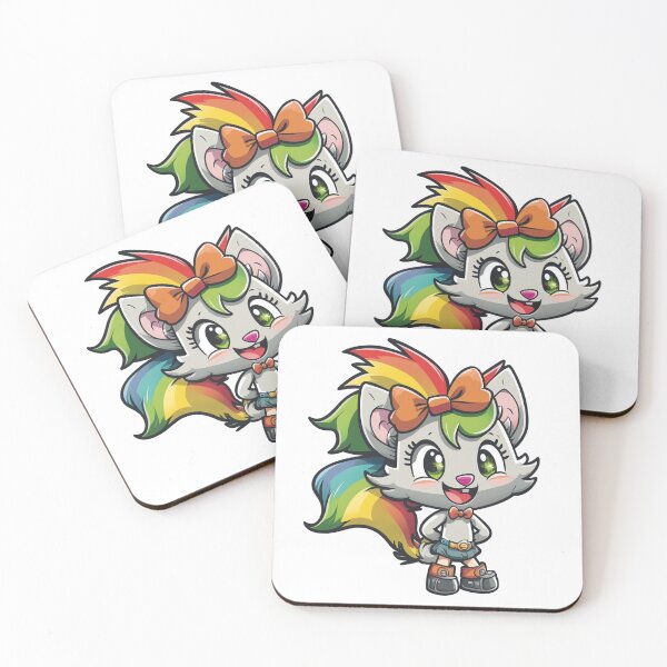 Item preview, Kawaii Baby Rainbow Wolf designed and sold by KawaiiArtStyle.